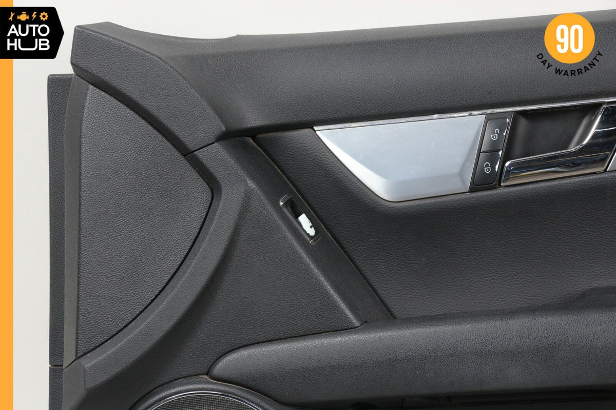 08-14 Mercedes W204 C300 C350 Front Right Side Interior Door Panel Black OEM - photo 2