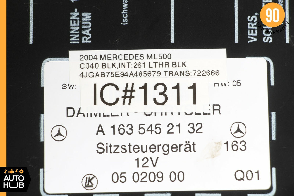 98-05 Mercedes W163 ML320 ML500 Seat Control Module Front Left Or Right OEM - photo 10