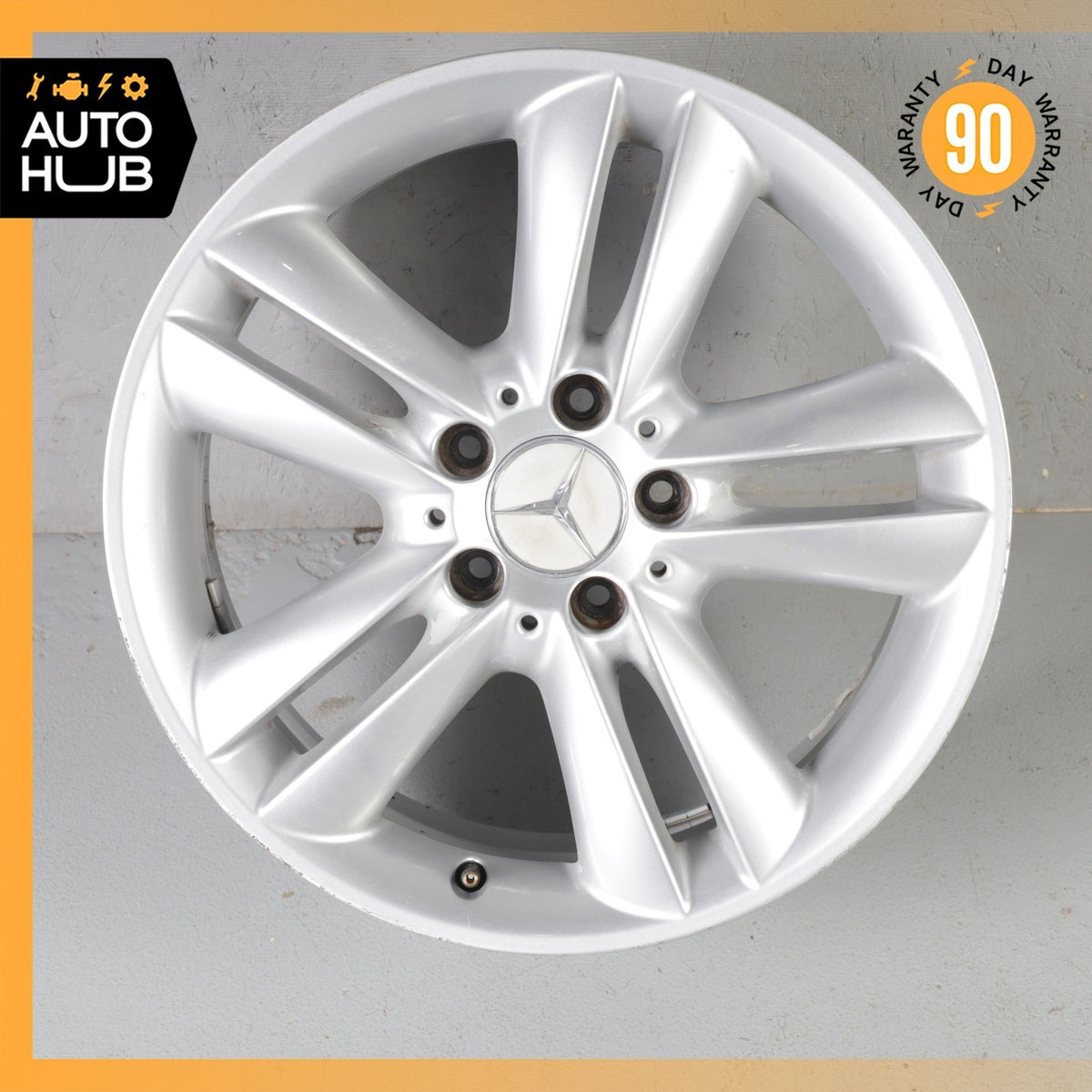 Mercedes W209 CLK350 SLK350 7.5 x 17 17" Front Wheel Rim Silver 2094014102 OEM - photo 1