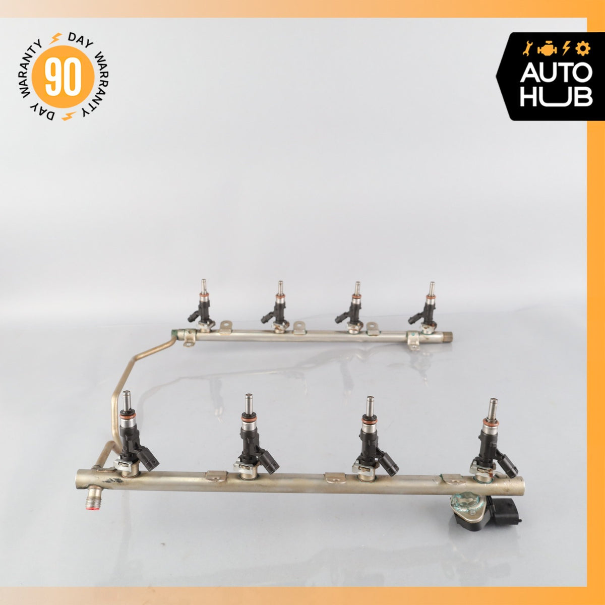 07-15 Mercedes W164 ML63 E63 C63 AMG Engine Fuel Injector Rail w/ Injectors OEM - photo 5