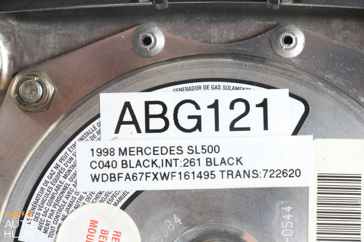96-98 Mercedes R129 SL320 SL500 Driver Steering Wheel Airbag Air Bag Black OEM - photo 12