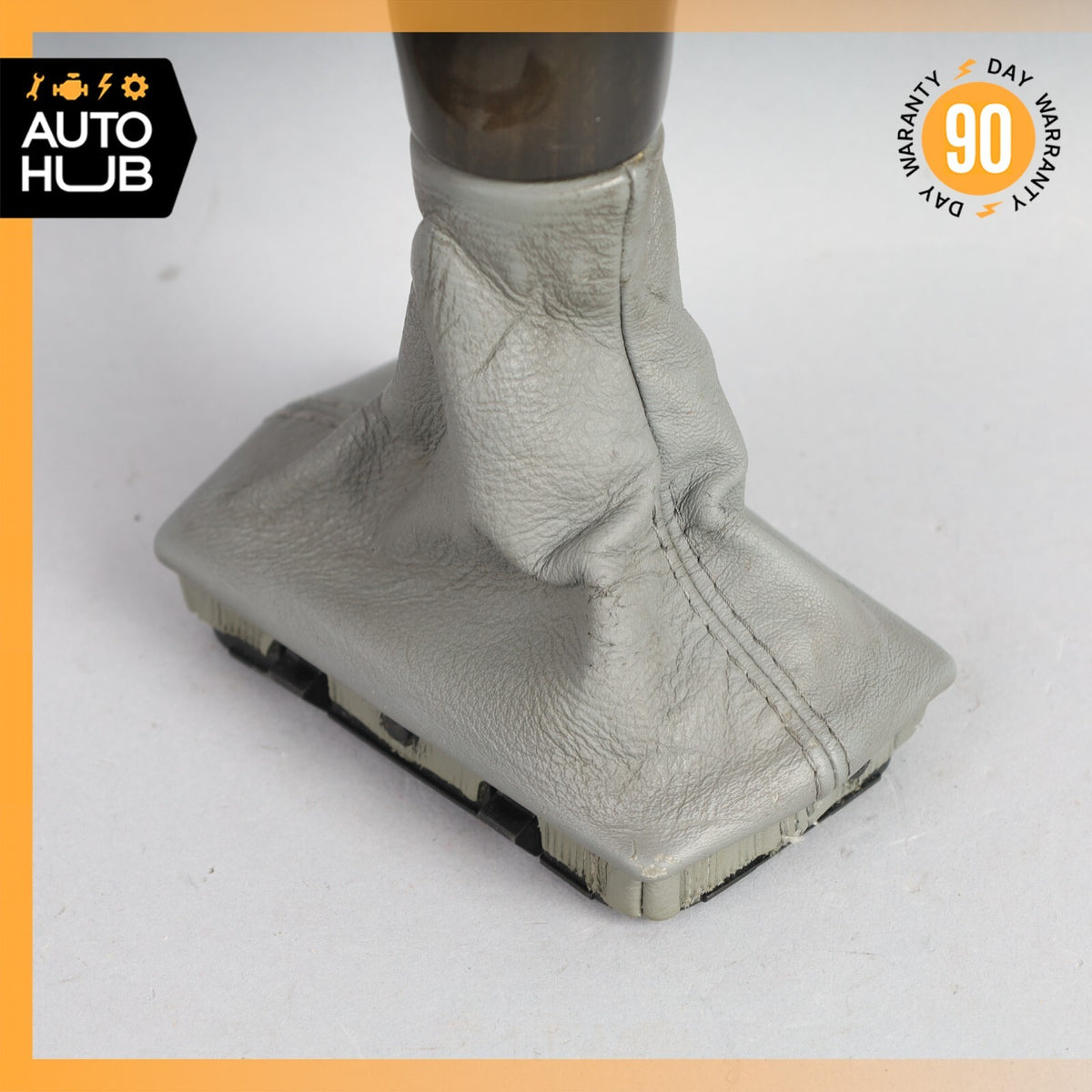 03-04 Mercedes R230 SL500 SL55 AMG Shifter Shift Knob Boot Cover Gray Wood OEM - photo 8