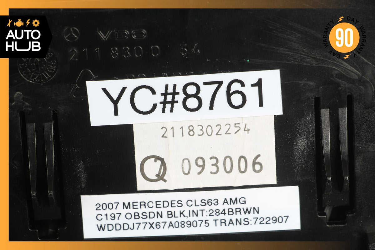 06-11 Mercedes W219 CLS63 AMG CLS550 Rear Seat AC A/C Control Air Vent Black OEM - photo 9