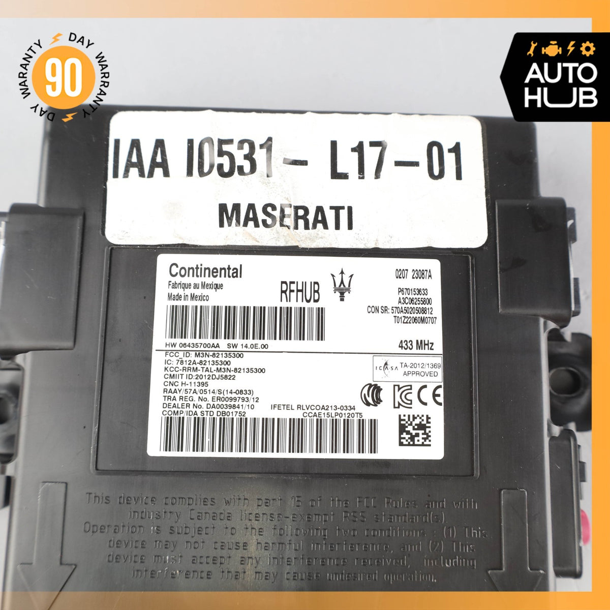 Maserati Levante M161 Keyless Go Entry Control Module 670153633 OEM 35k - photo 8