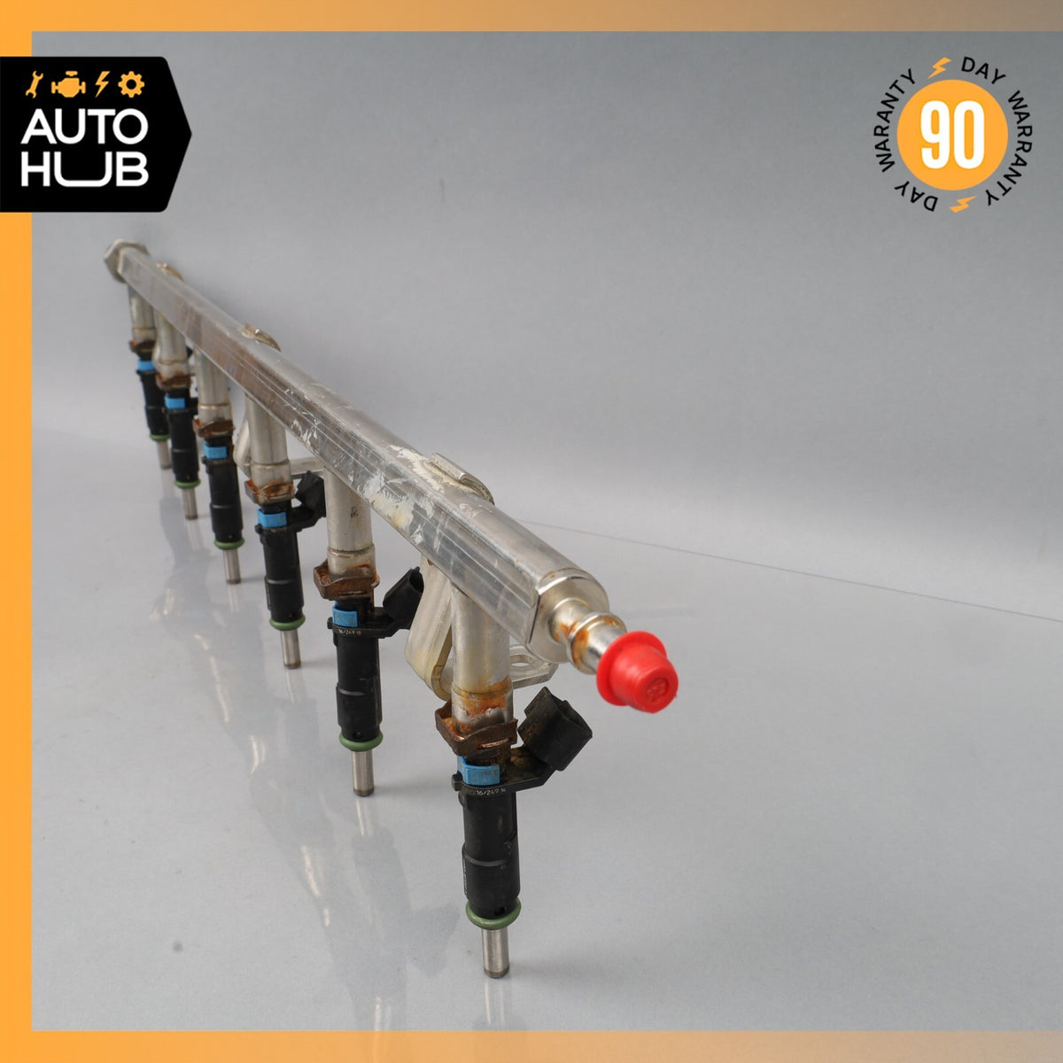 Aston Martin DBS DB11 5.2L V12 Right Fuel Injection Rail Line w/ Injectors OEM - photo 12