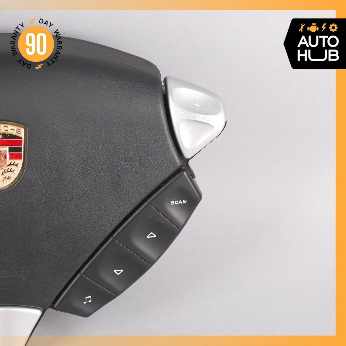 03-08 Porsche Cayenne 955 Steering Wheel Airbag Air Bag Leather Black OEM - photo 3