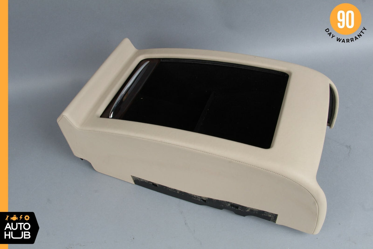 07-10 Mercedes W216 CL550 Center Console Rear Storage Compartment Beige OEM - photo 2