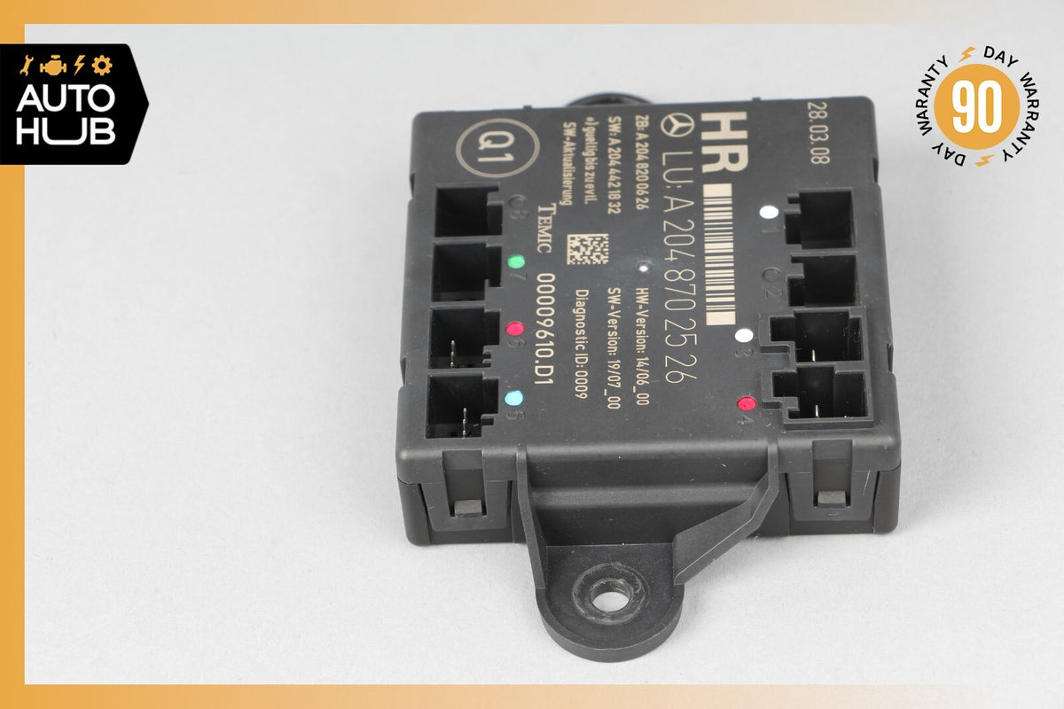 08-18 Mercedes W204 C300 GLK350 C250 Rear Right Side Door Control Module OEM - photo 4