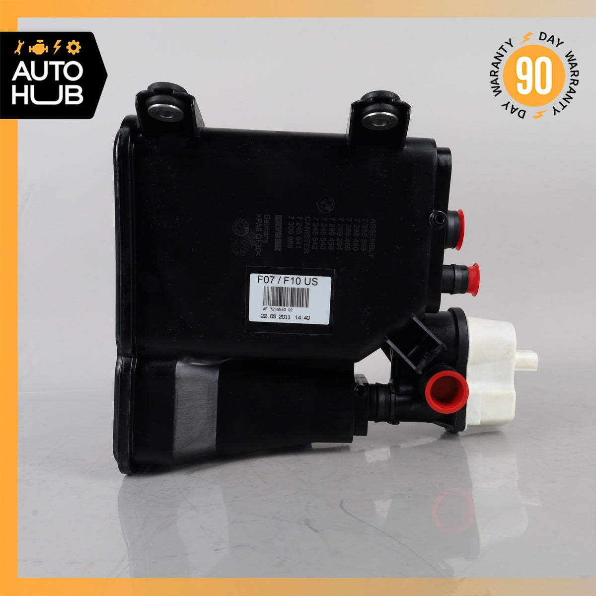 10-18 BMW F10 550i 640i Fuel Evap Charcoal Canister Box Vapor 16137245541 OEM - photo 6