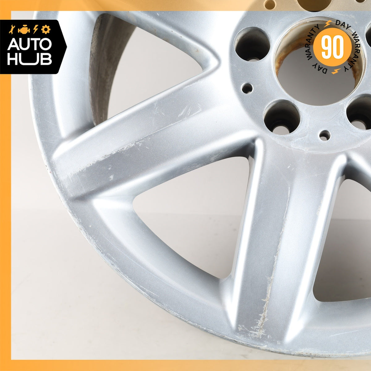Mercedes R230 SL500 SL600 8.5 X 17 17" Wheel Rim Silver 2304010902 OEM - photo 4