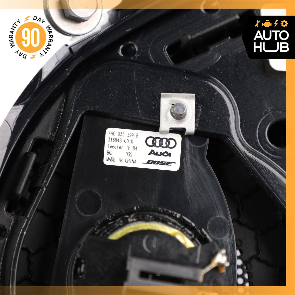 15-18 Audi D4 A8L Dashboard Tweeter Speaker w/ Trim Black OEM - photo 13