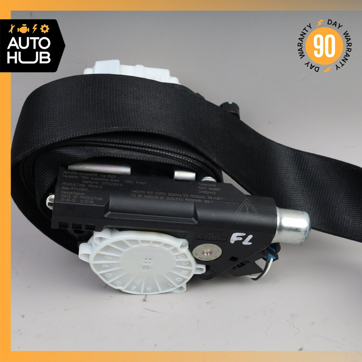 10-16 Porsche Panamera 970 Front Left Driver Side Seat Belt Black OEM 51k - photo 12