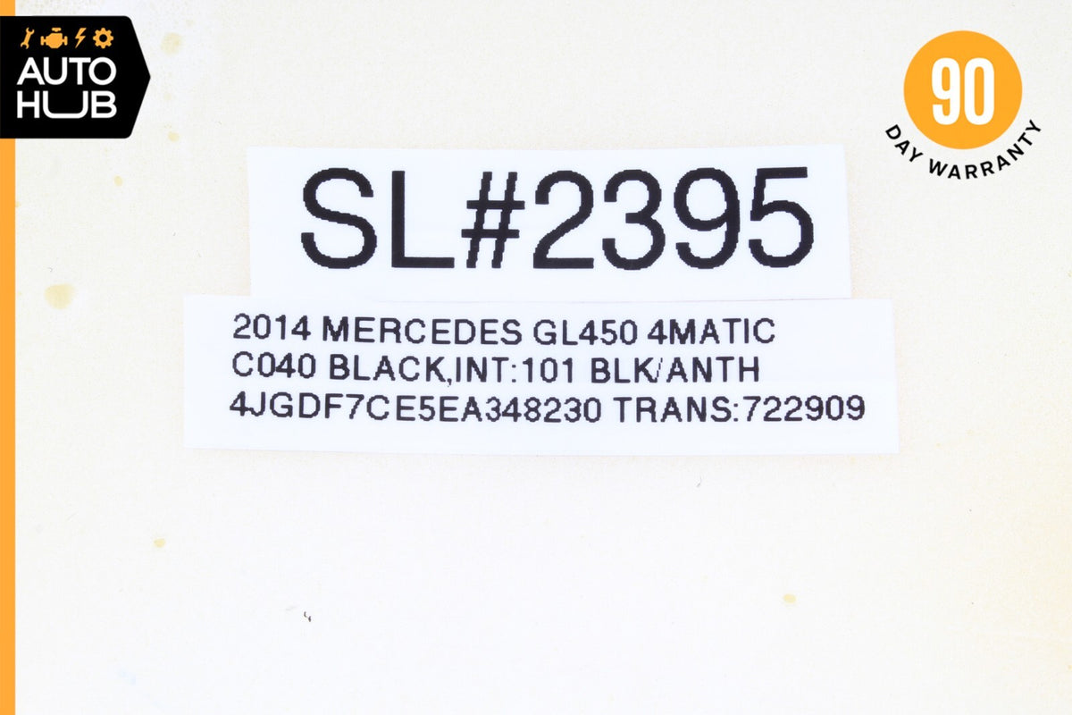 13-19 Mercedes X166 GL450 GLS550 Rear Left Side Top Upper Seat Cushion Black OEM - photo 12