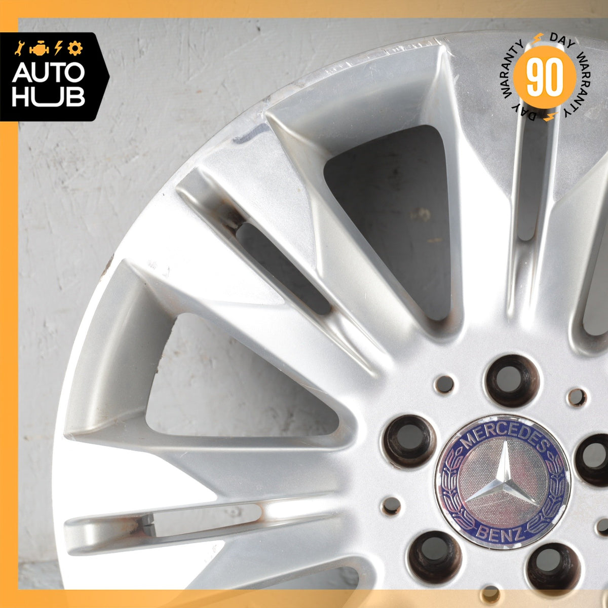Mercedes W221 S400 S550 CL550 8.5 x 18 18" Wheel Rim Silver 2214017402 OEM - photo 3