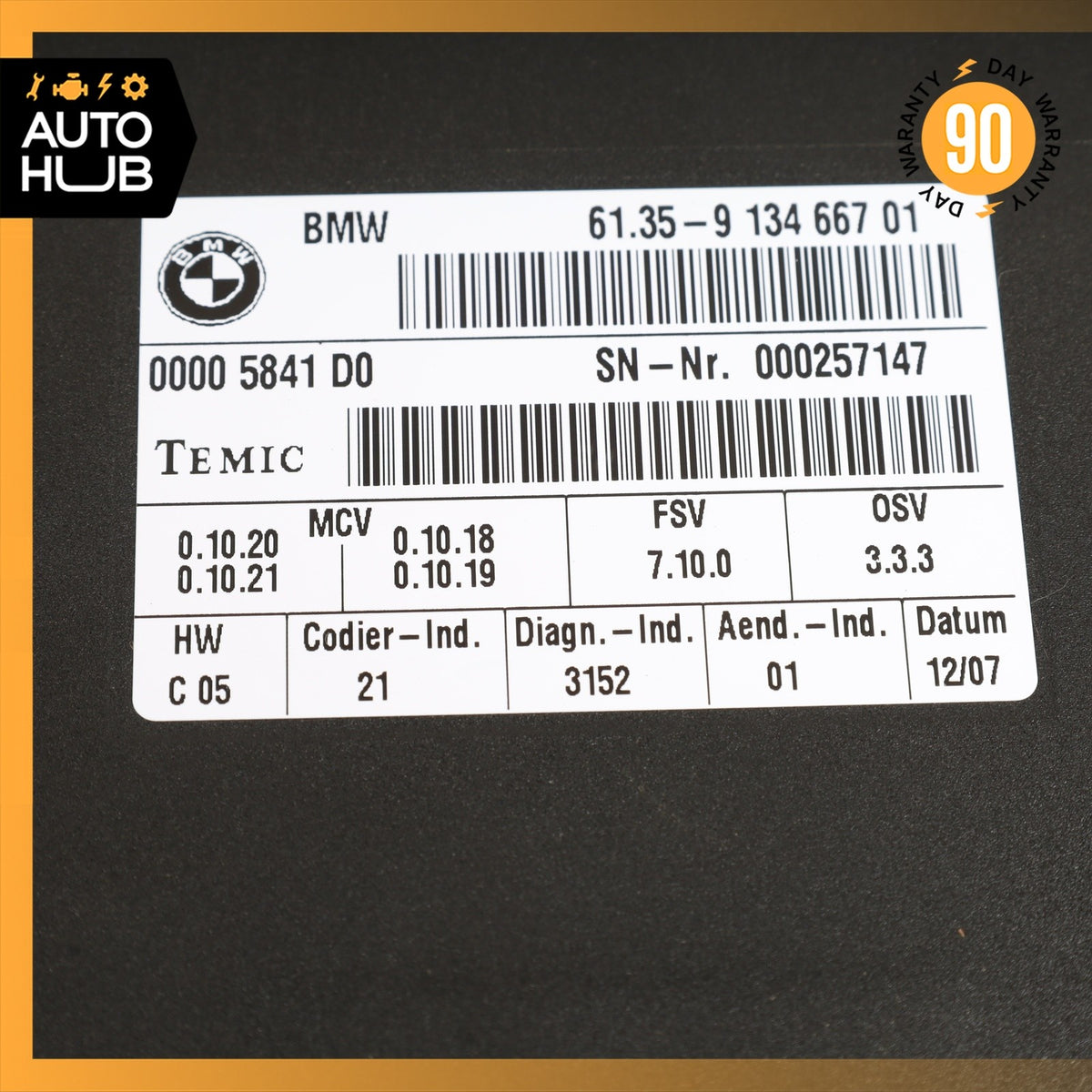 BMW E90 328i Z4 Left or Right Seat Control Module 61359134667 OEM - photo 3