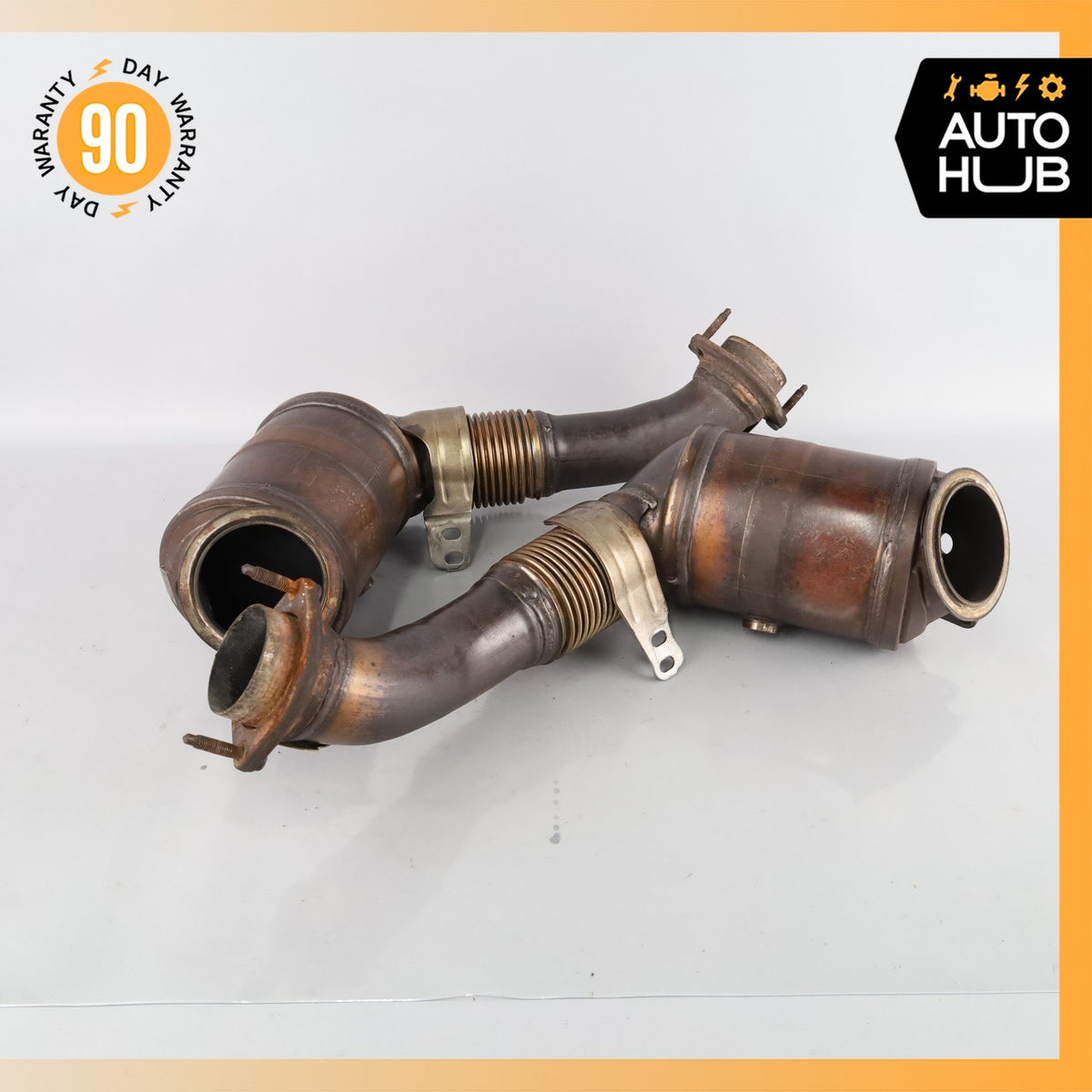 11-15 BMW E70 X5 750i 4.4L V8 Exhaust Downpipe Right & Left Set 18327645232 OEM - photo 2