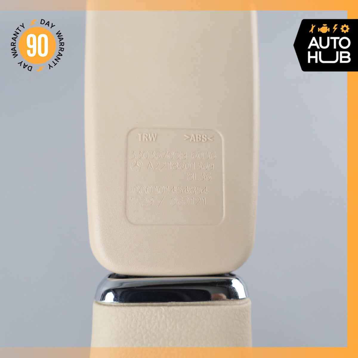 07-09 Mercedes W221 S550 CL550 Front Left Driver Seat Belt Buckle Beige OEM - photo 11