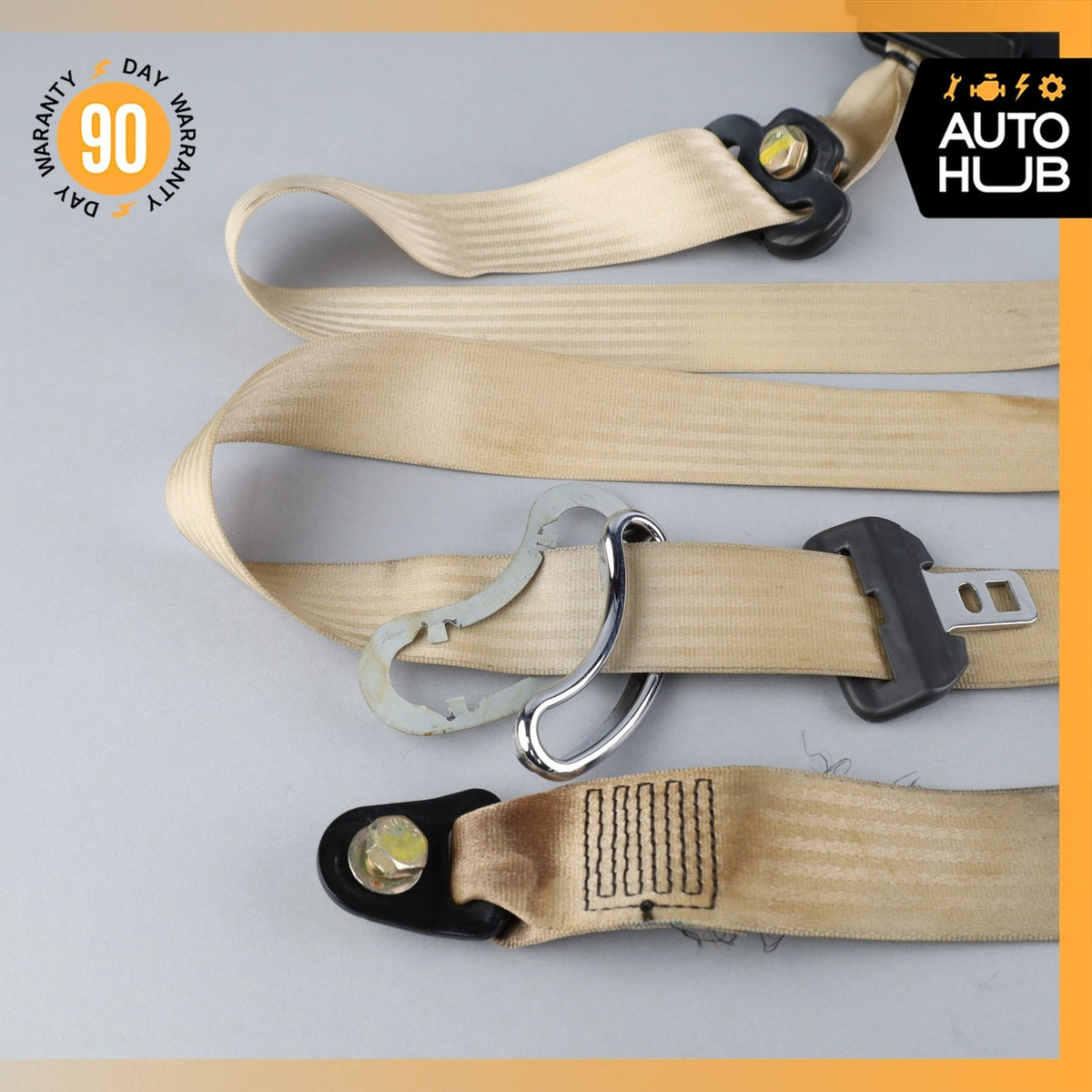 99-04 Bentley Arnage / RR Seraph Rear Right Side Seat Belt Retractor Beige OEM - photo 3