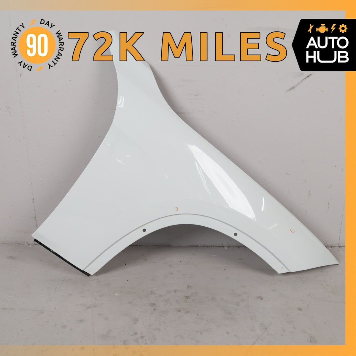 13-15 BMW E84 X1 Right Passenger Side Fender Assembly White OEM 72k - photo 1