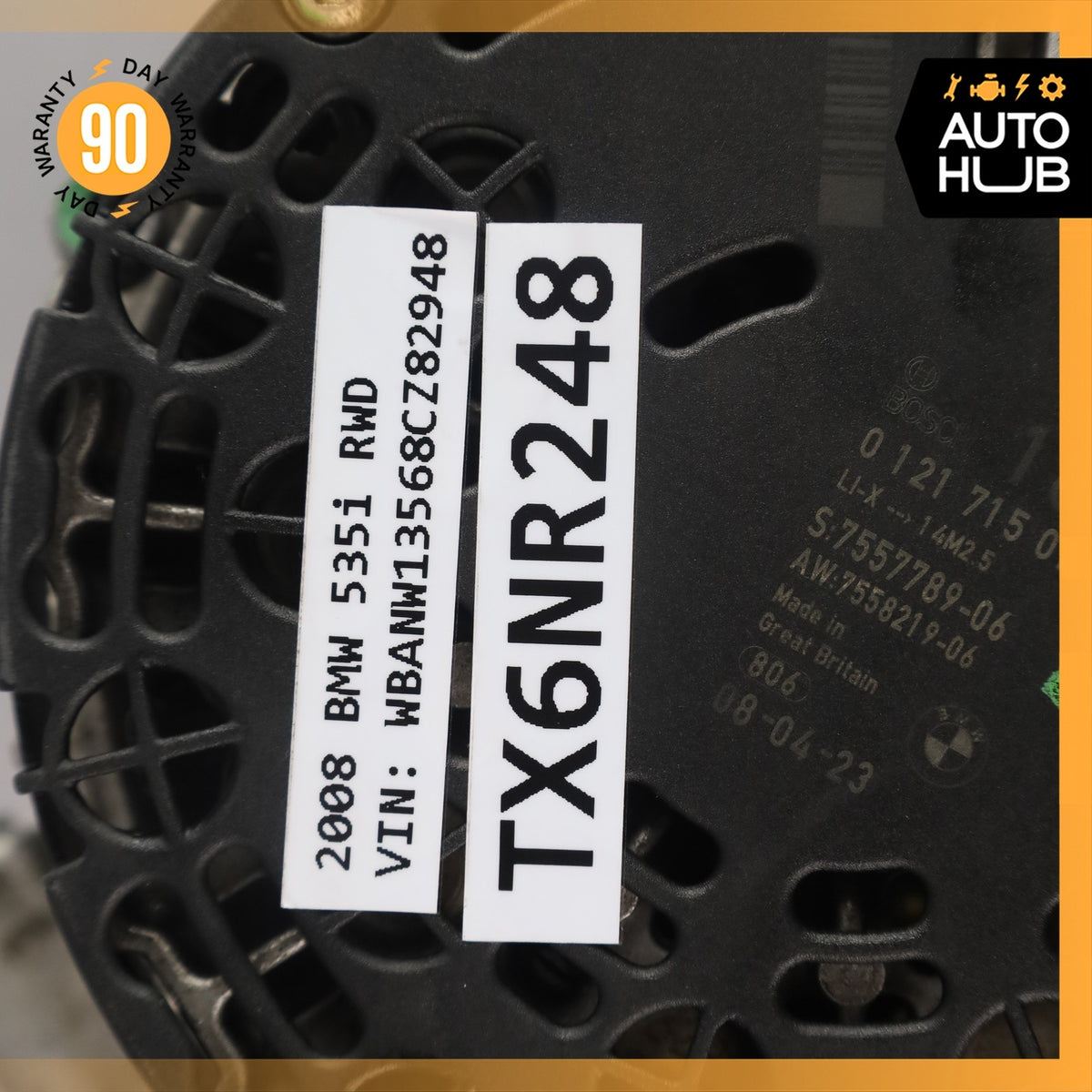 BMW E60 335i N54 Engine Generator Alternator 7557789 OEM - photo 11