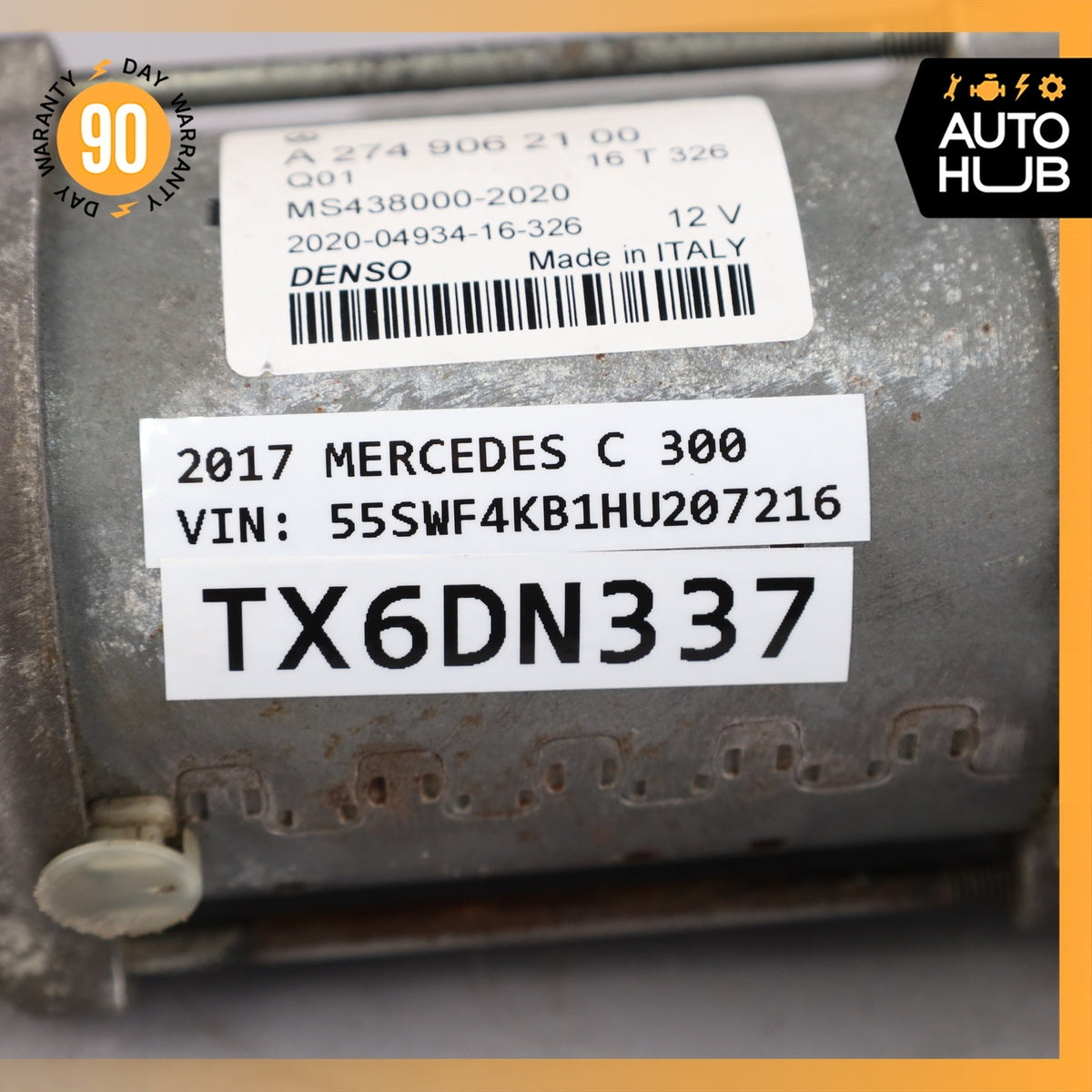 Mercedes W205 C300 C350e M274 Engine Motor Starter 2749062100 OEM - photo 12