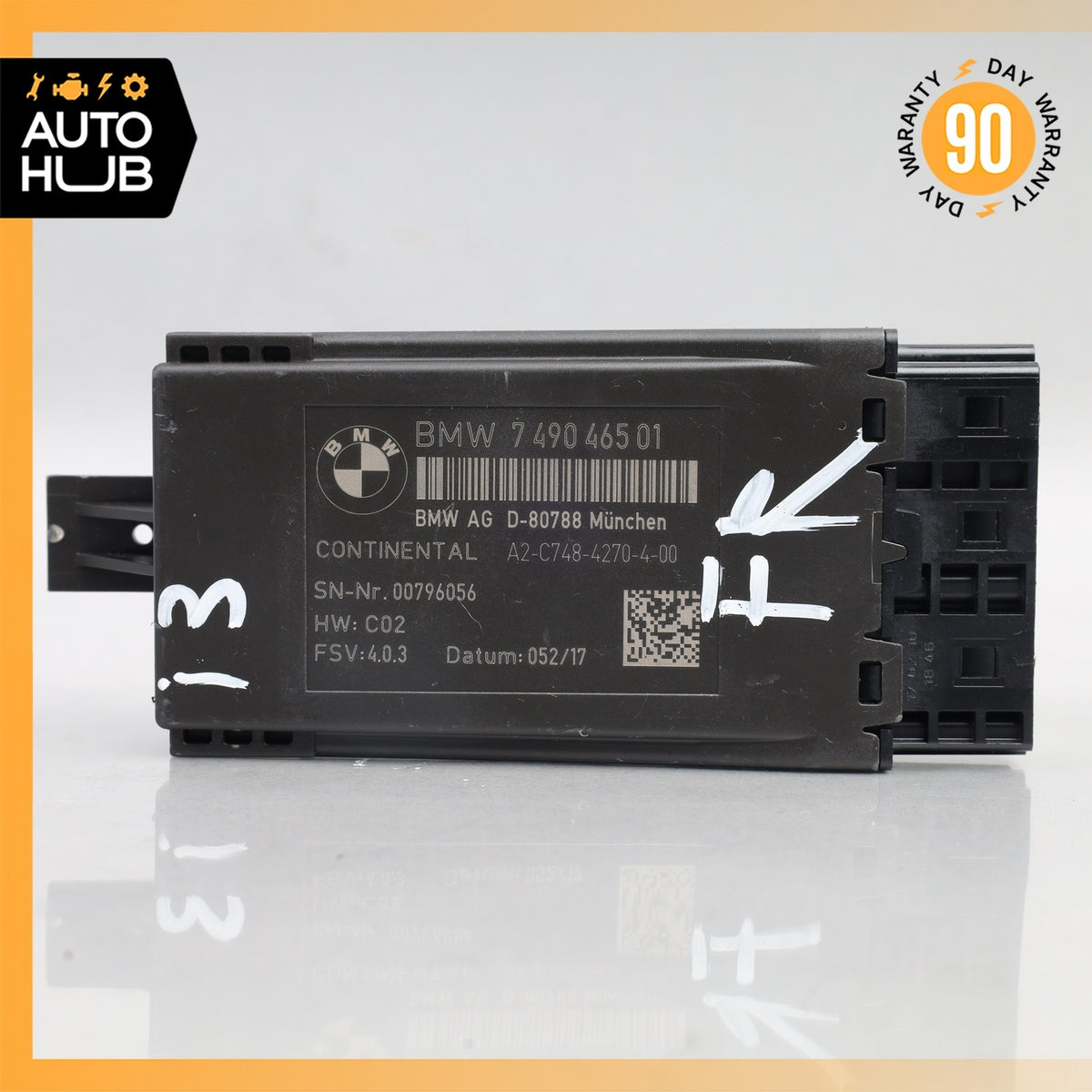 14-21 BMW i3 I01 Seat Heating Control Module 7490465 OEM 74k - photo 5