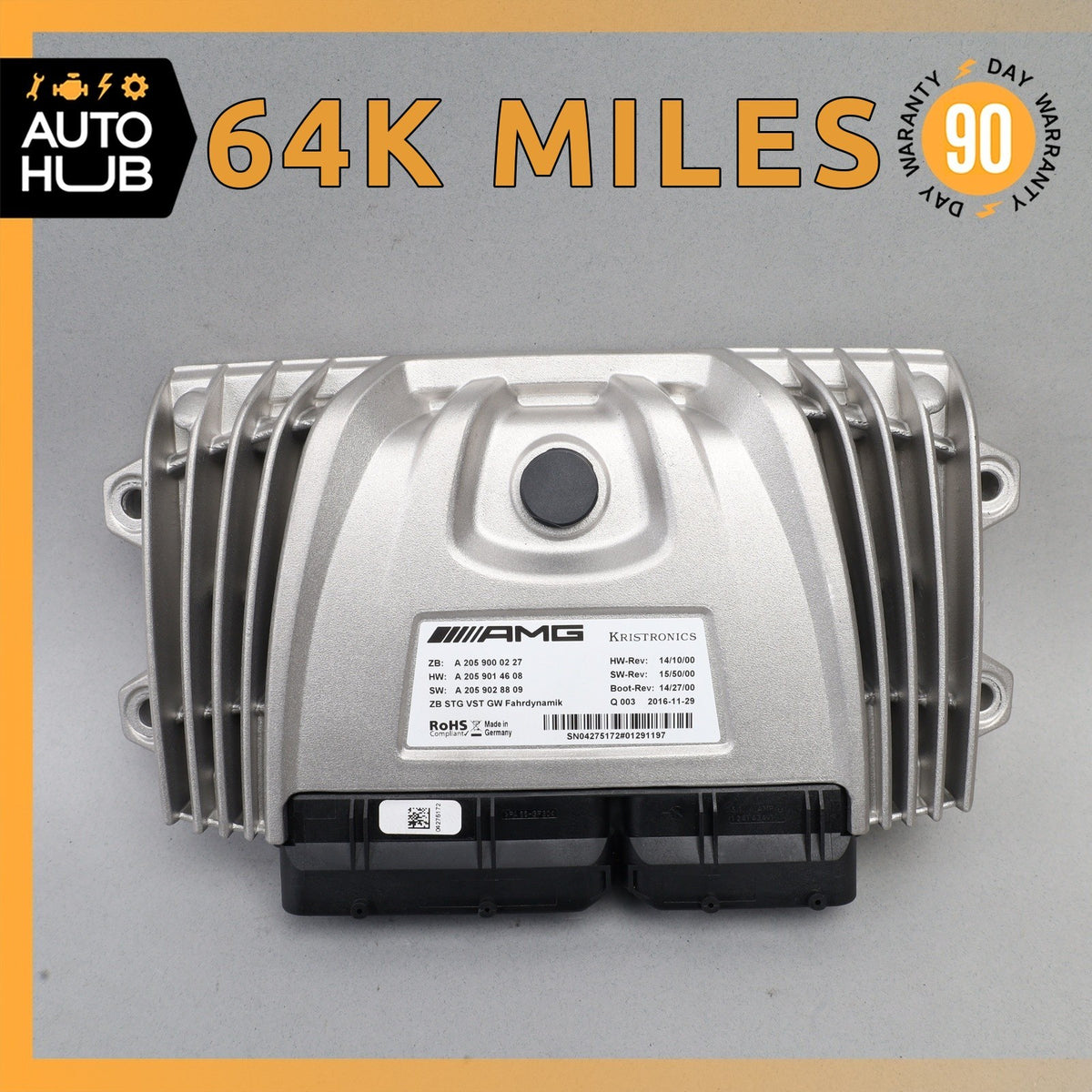 16-23 Mercedes W205 C63 AMG  Dynamic Suspension Computer Control Module Unit OEM - photo 1