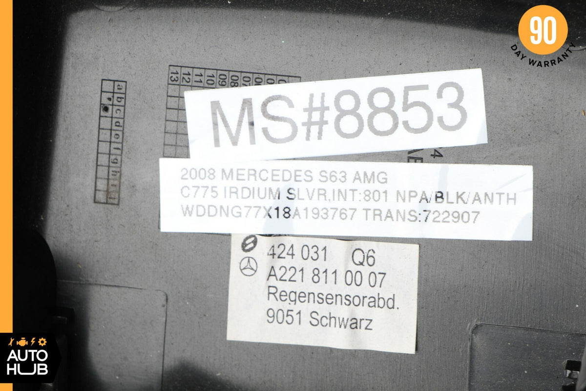07-09 Mercedes W221 S550 S63 S600 AMG Interior Rear View Mirror Black OEM - photo 12