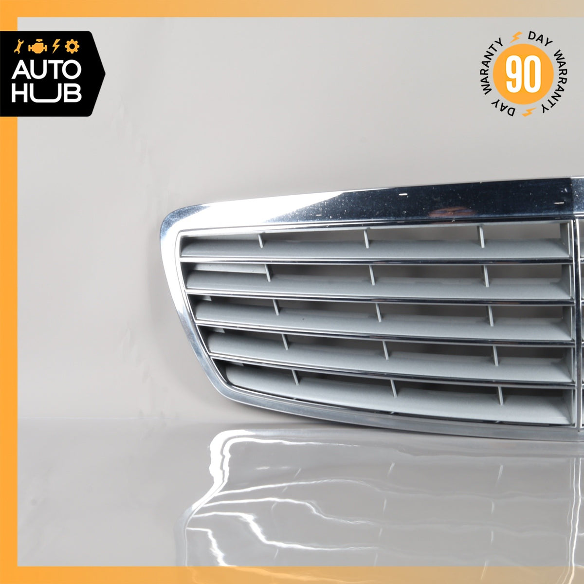 03-06 Mercedes W211 E320 E500 E350 Hood Radiator Grille Grill Chrome OEM - photo 2