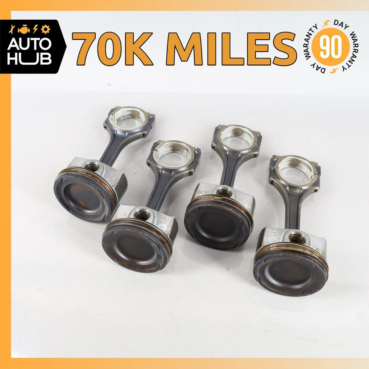 15-20 Mercedes W205 C300 E300 SLC300 M274 Engine Connecting Rod Piston Set OEM - photo 1