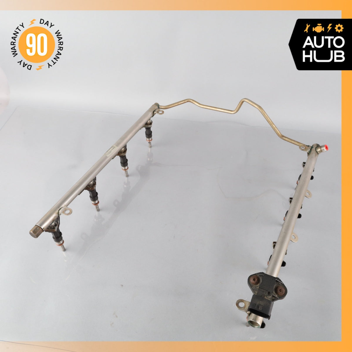07-15 Mercedes W164 ML63 E63 C63 AMG Engine Fuel Injector Rail w/ Injectors OEM - photo 9