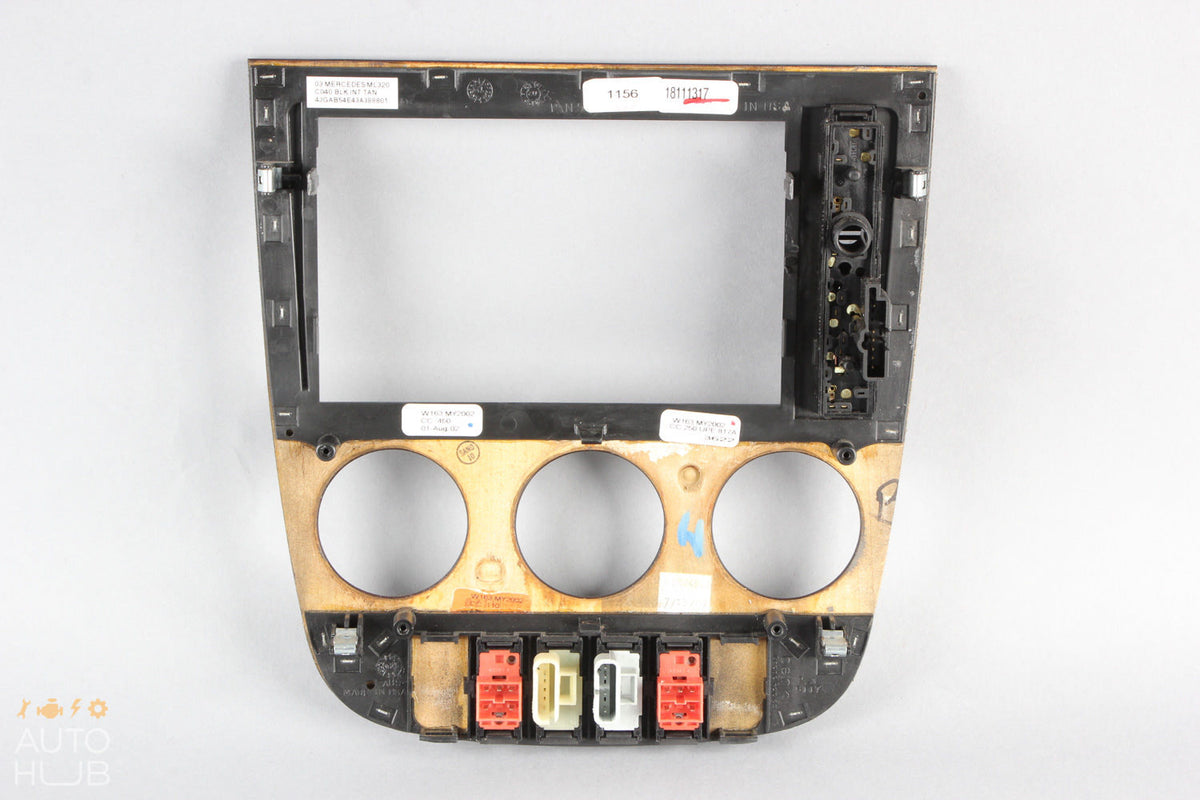 02-05 Mercedes W163 ML320 ML350 ML500 Center Console Trim Bezel Wood OEM - photo 8