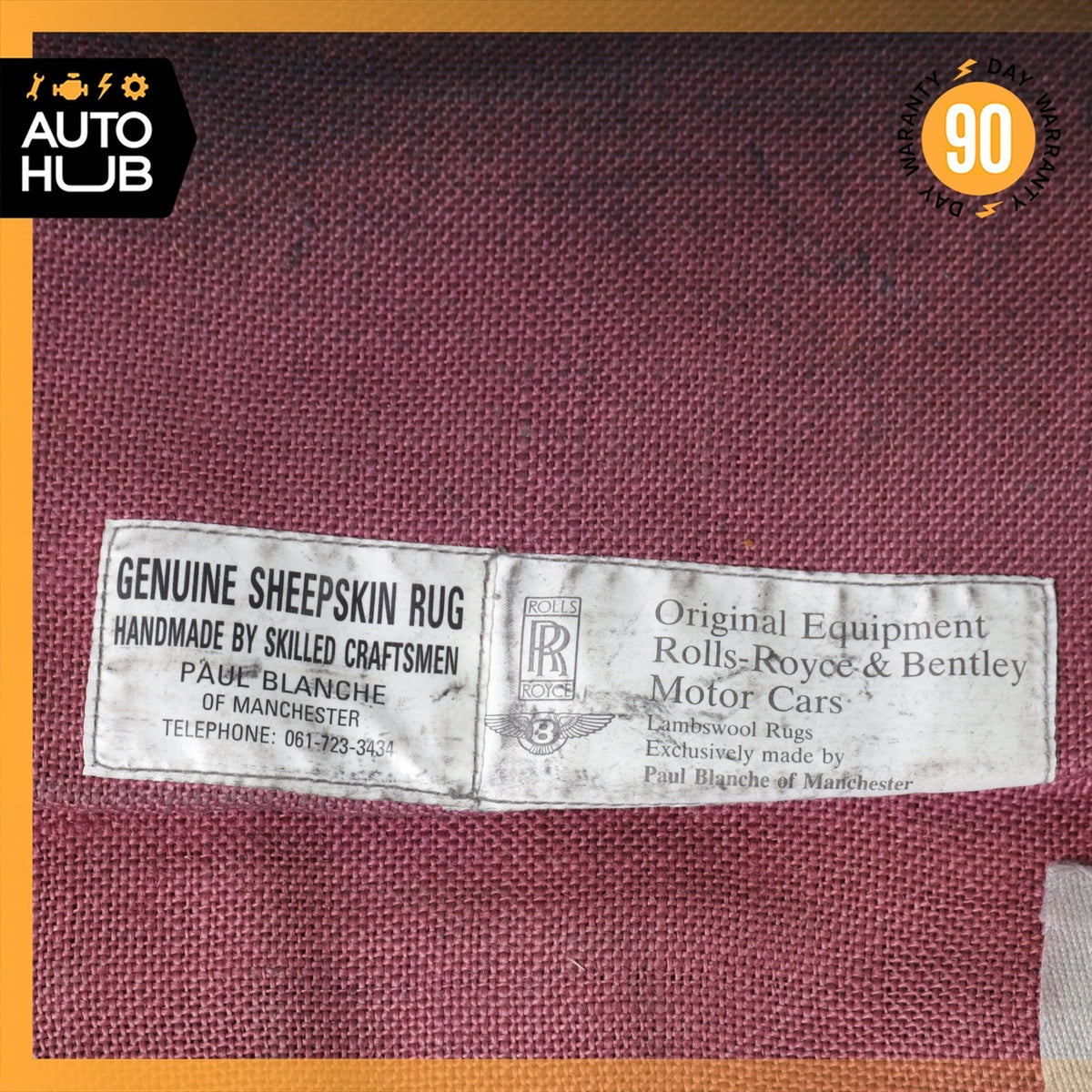 90-98 Bentley Eight / Rolls Royce Silver Spirit Floor Mat Carpet Cover Set OEM - photo 21