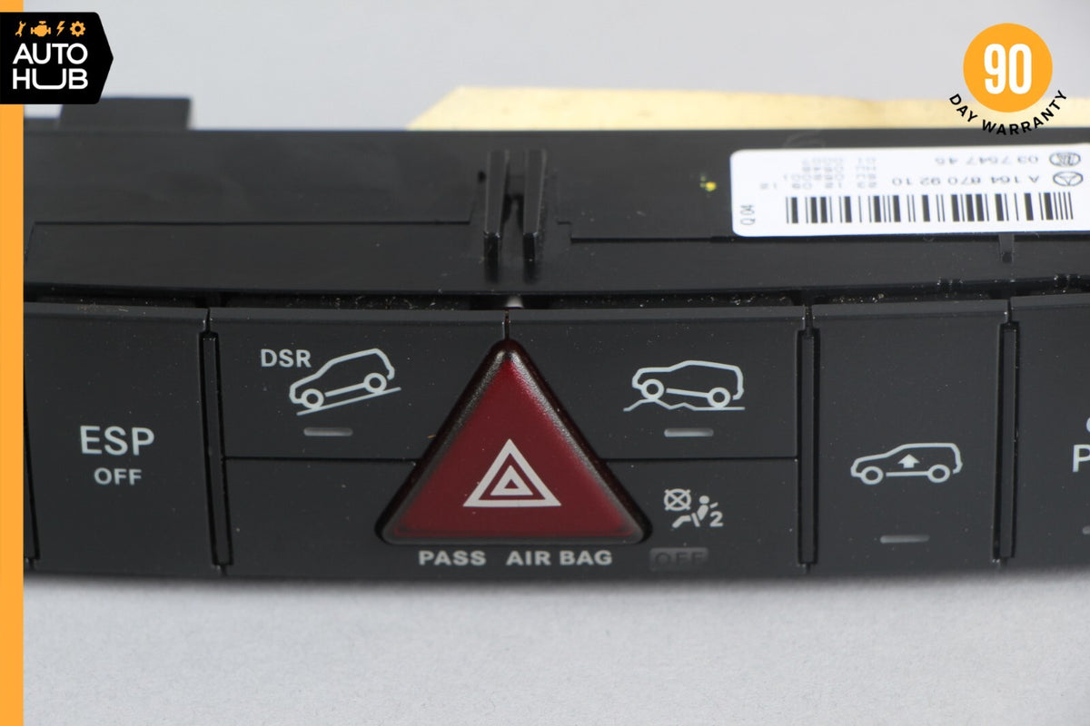 06-12 Mercedes X164 GL450 ML550 Hazard Control Switch Panel 1648709210 OEM - photo 3