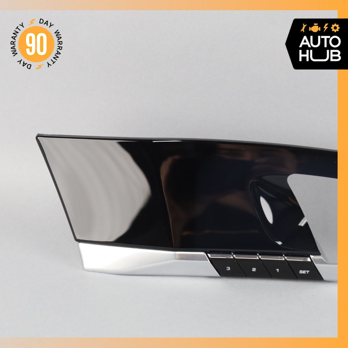 Porsche Panamera 970 Front Right Door Panel Molding w/ Switch Piano Black OEM - photo 2