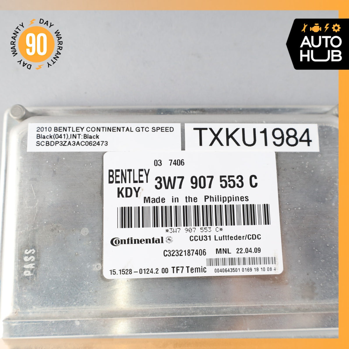 10-11 Bentley Continental GTС Speed Air Suspension Control Module OEM 83k - photo 8