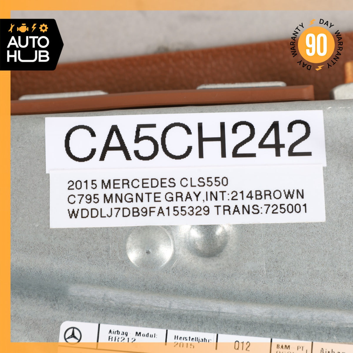 10-18 Mercedes W218 CLS550 E400 Front Right Side Seat Airbag Air Bag Brown OEM - photo 13
