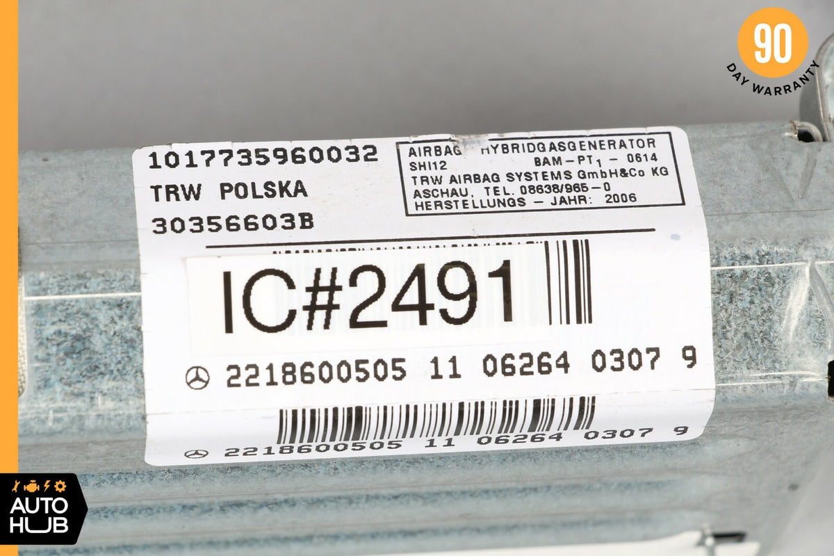 07-14 Mercedes W221 S550 CL63 Quarter Airbag Air Bag Rear Left Driver Side OEM - photo 8