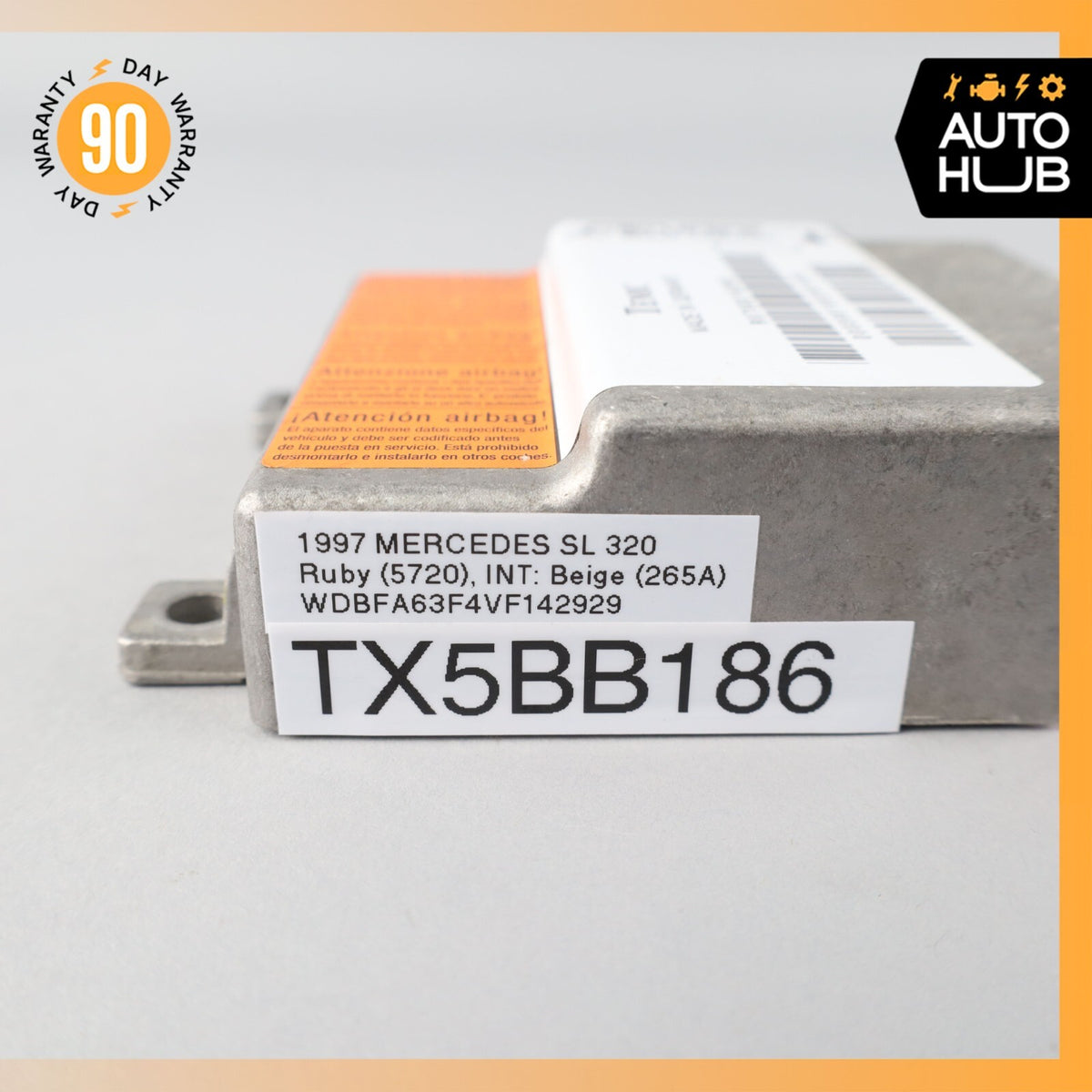 96-02 Mercedes R129 SL320 E420 Airbag Air Bag Sensor SRS Control Module OEM - photo 8