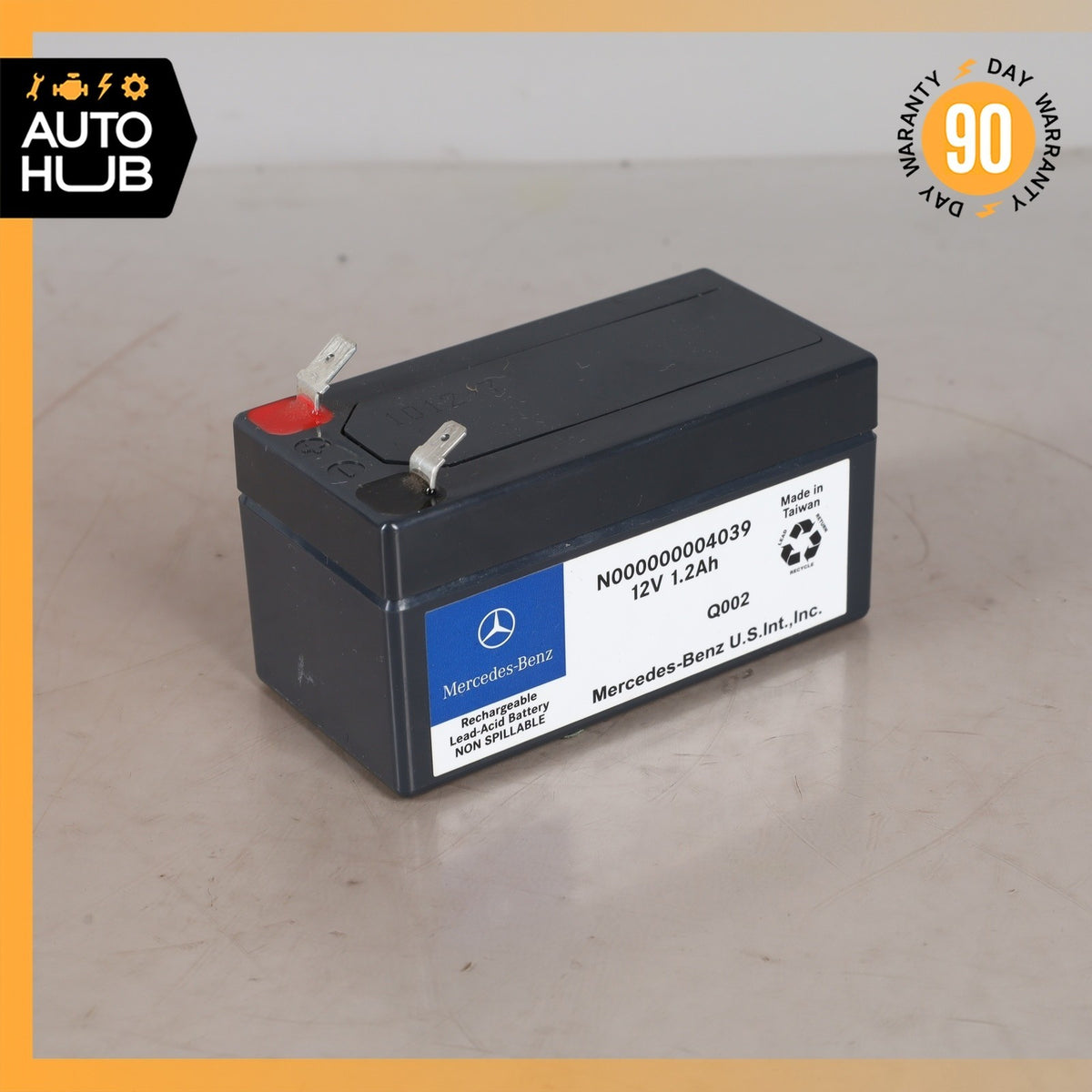 Mercedes X204 GLK250 12V 1.2Ah Auxillary Battery OEM - photo 2