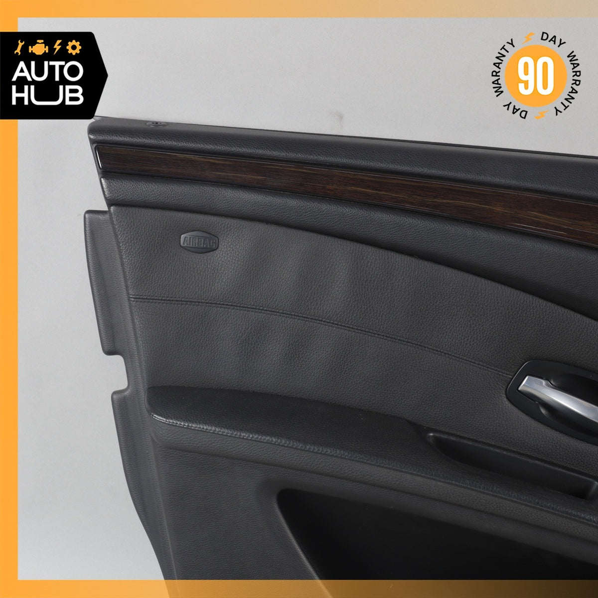 08-10 BMW E60 550i 528i Front Left Driver Side Interior Door Panel w/ Airbag OEM - photo 4
