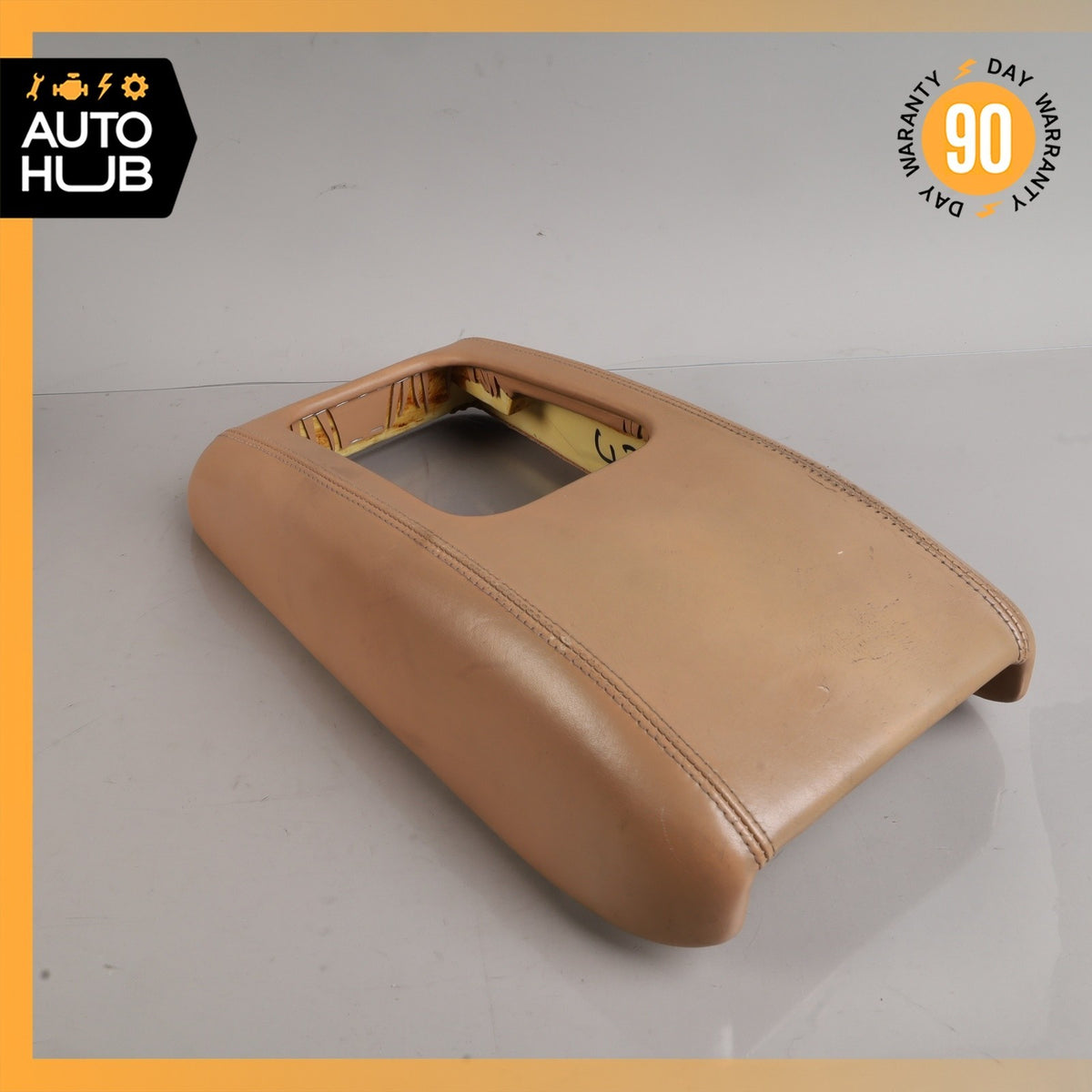 99-02 Bentley Arnage Center Console Arm Rest Armrest Cover Brown OEM 50k - photo 1