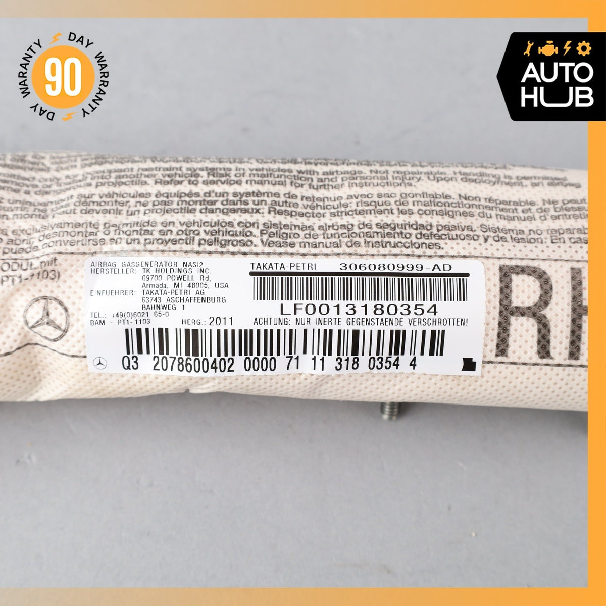 Mercedes W207 E350 C250 E550 Front Right Side Seat Airbag Air Bag OEM - photo 9