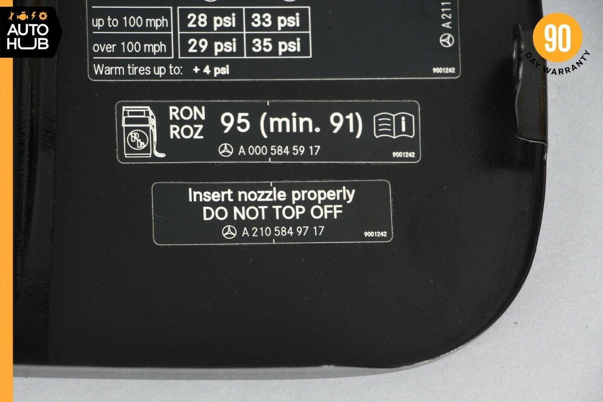 03-09 Mercedes W211 E350 E320 E550 Sedan Fuel Gas Tank Lid Door Black OEM - photo 10
