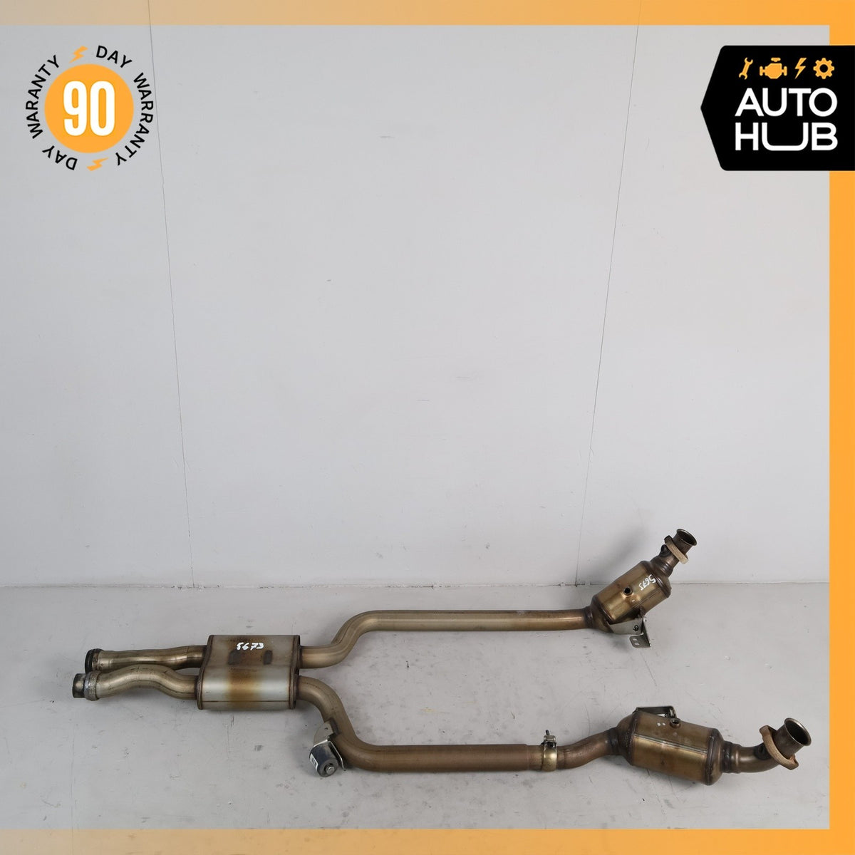 Mercedes W207 E400 RWD Engine Exhaust Downpipe Left & Right Side Set OEM - photo 1