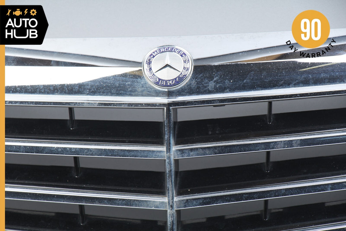 07-09 Mercedes W211 E350 E550 E320 Hood Radiator Grille Grill Chrome OEM - photo 4