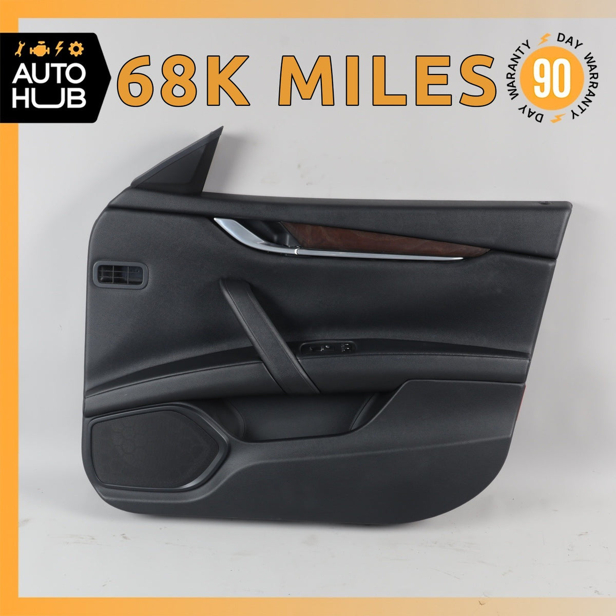 14-22 Maserati Ghibli M157 Front Right Side Interior Door Panel Black OEM 68k - photo 1