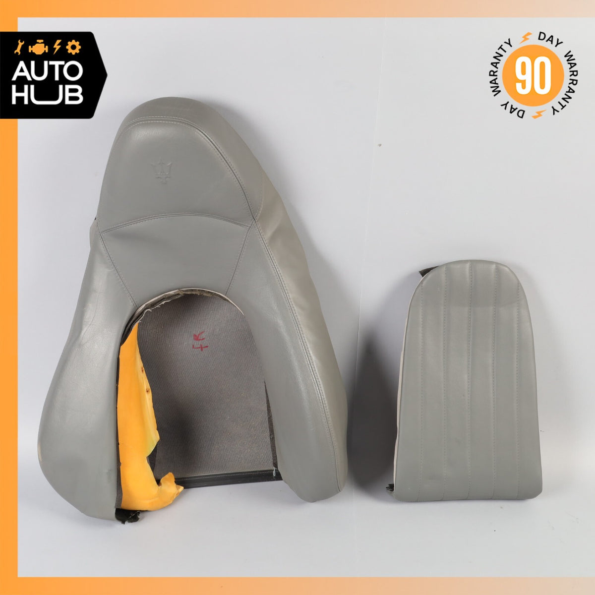 02-06 Maserati Spyder 4200 M138 Front Right Top Upper Seat Cushion Grey OEM - photo 1