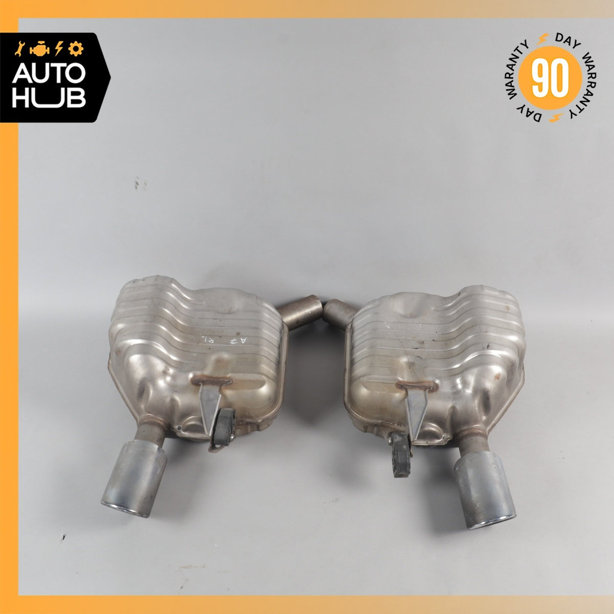 12-15 Audi 4G8  A7 A6 3.0L V6 Left & Right Exhaust Muffler Mufflers Tips OEM - photo 1