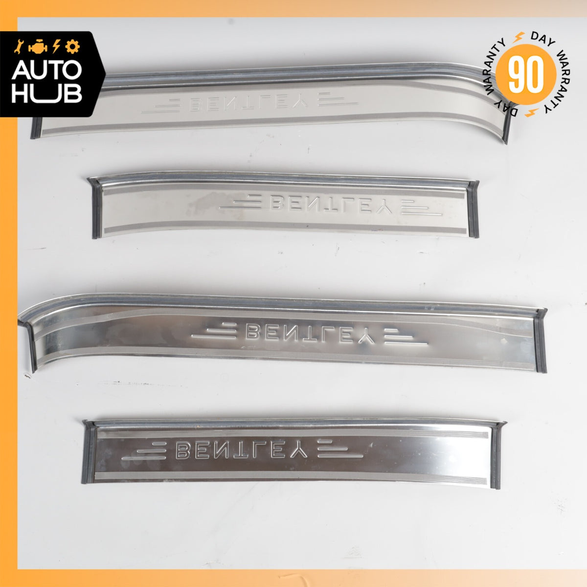 06-13 Bentley Continental Flying Spur Front & Rear Side Door Step Sill Set OEM - photo 17
